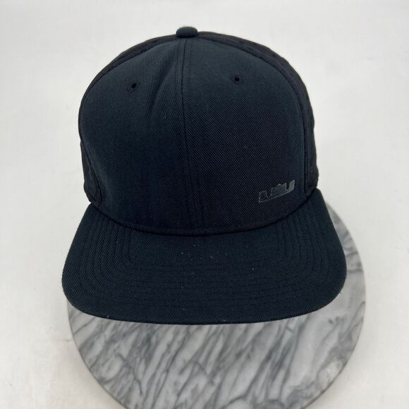 Nike LeBron James Hat Mens Black Adjustable Snapback Mesh S+ Pro Cap LJ Logo - Picture 3 of 12